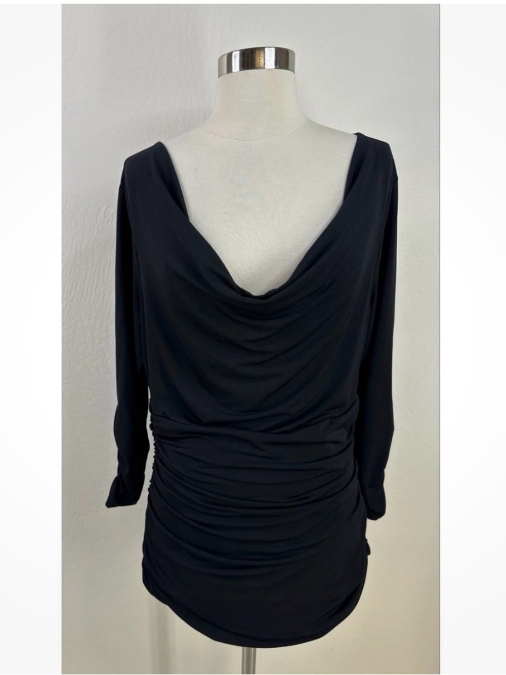 Boston ProperCowl Neck Long Sleeve rushed top